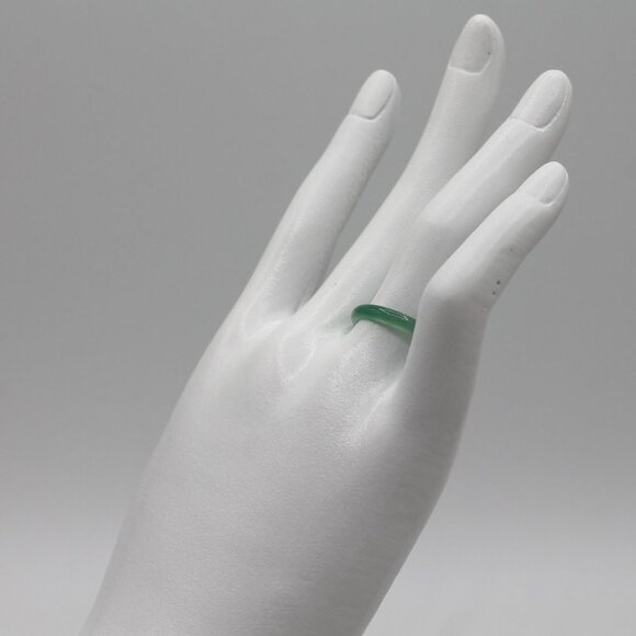 Jewelry ring band mint natural stone 2.5mm wide thin delicate minimalist new - Picture 6 of 6